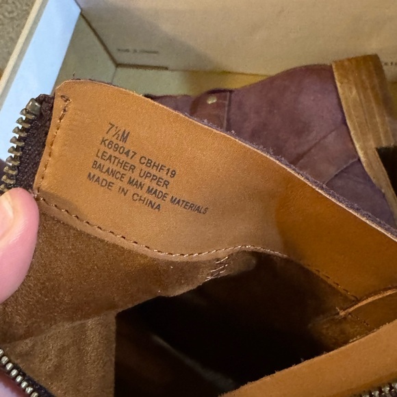 Kork-Ease Maroon Ankle Boots with Strap - Picture 5 of 6